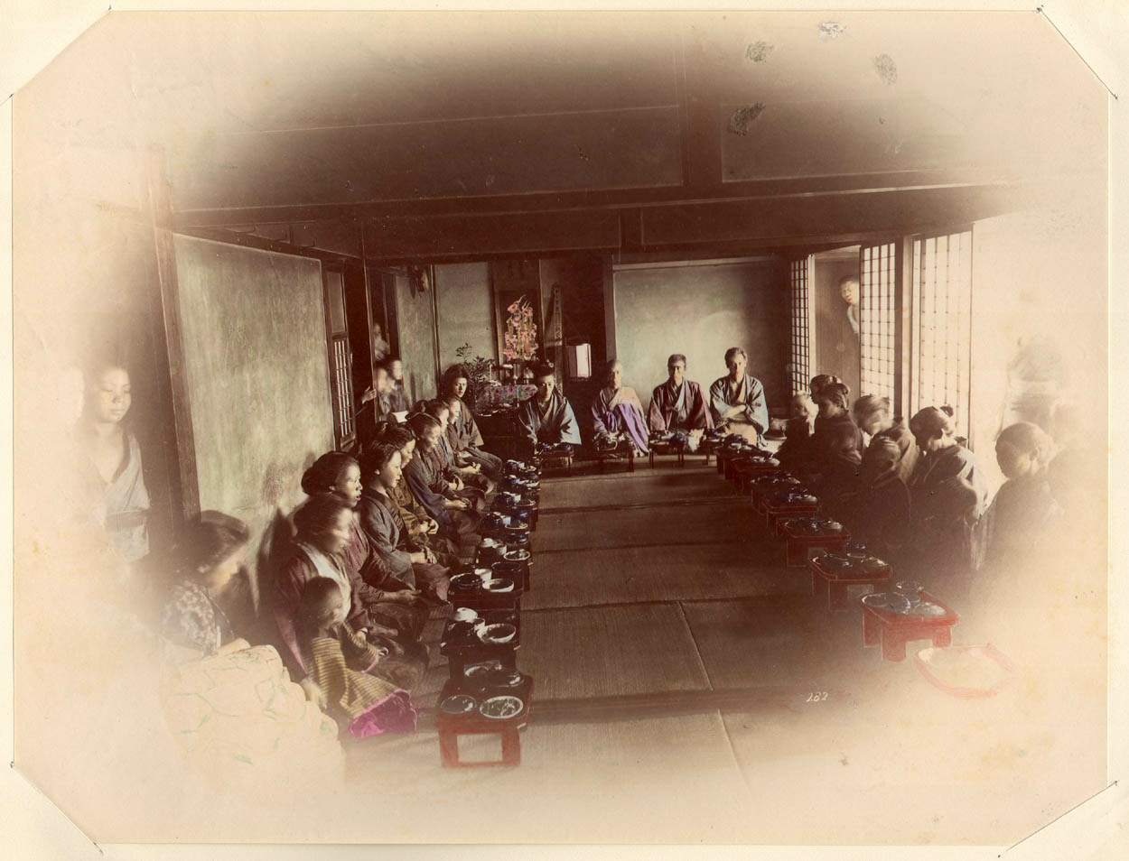 Keystone Stereoview Cherry Blossoms/Tea House JAPAN from 1910s Education Set #A 